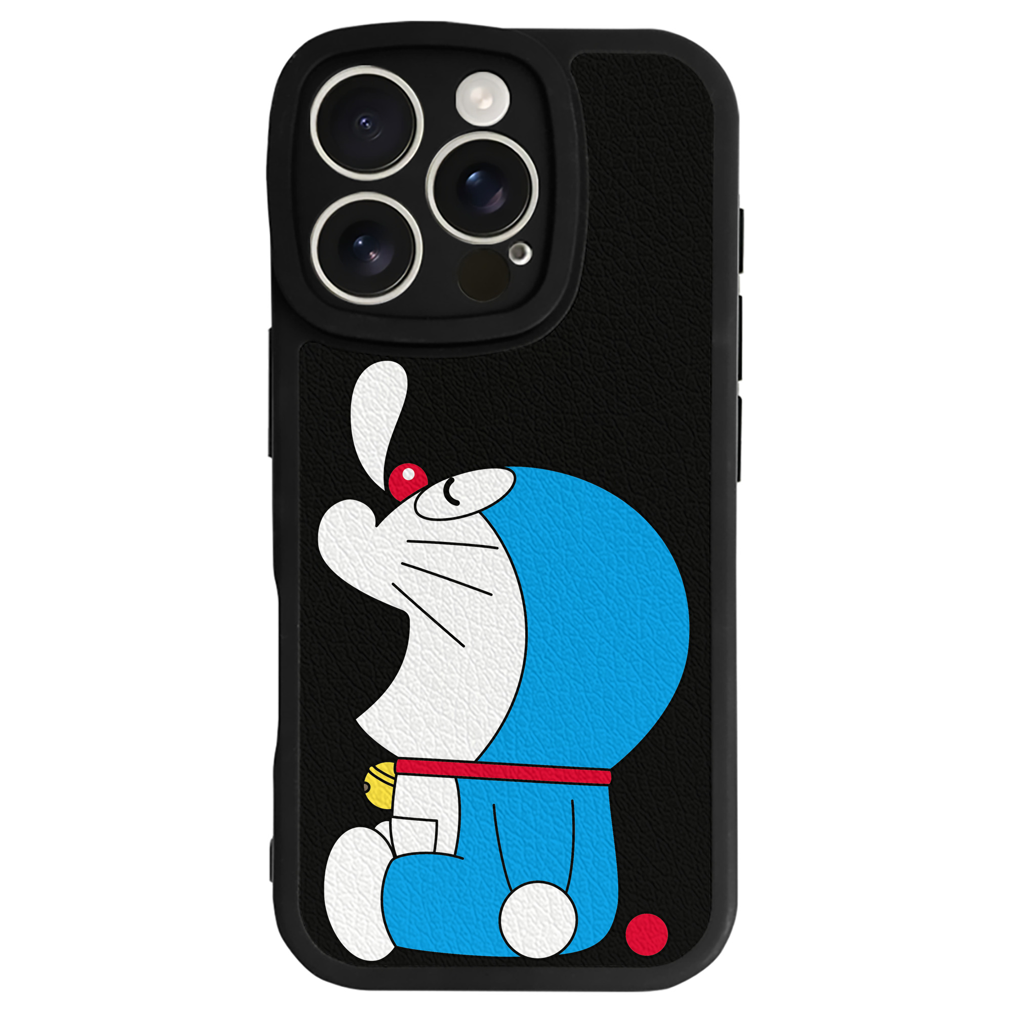 （画像用） ドラえもん Doraemon 【iPhone 16シリーズ対応】シリコンスマホケース（レザー調） 材質：シリコン
